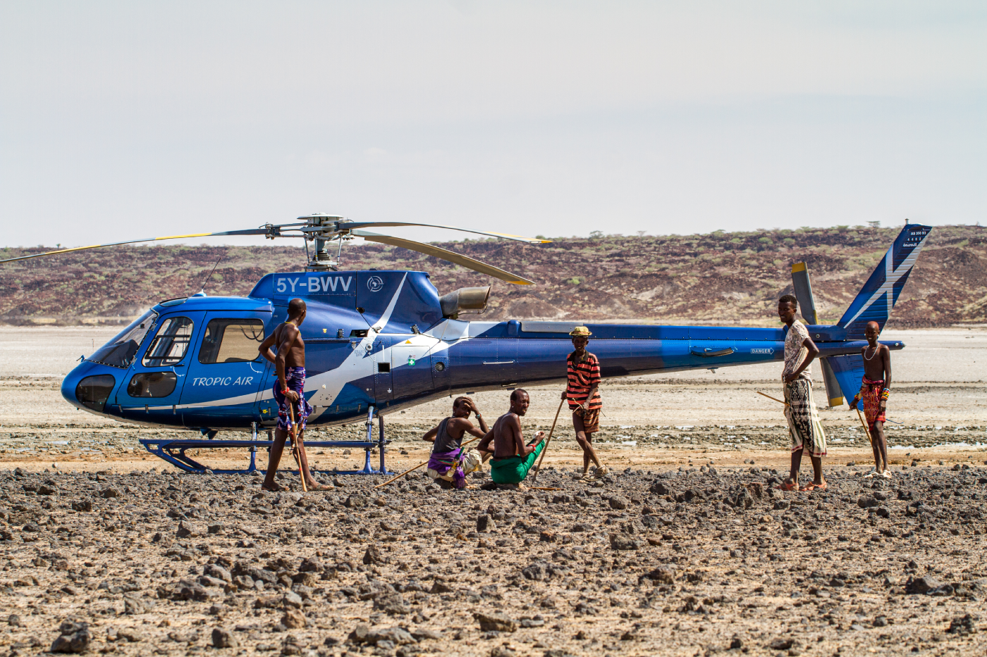 Turkana Tribe Helicopter